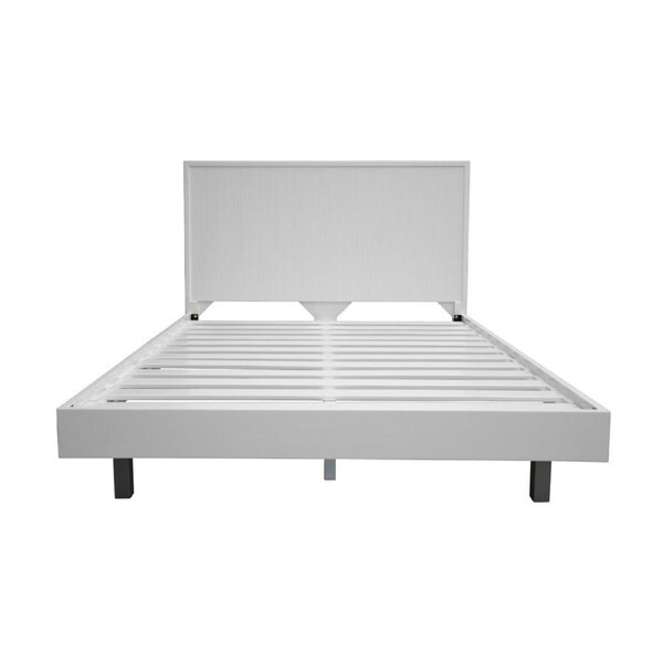 Wavey King Bed Frame White