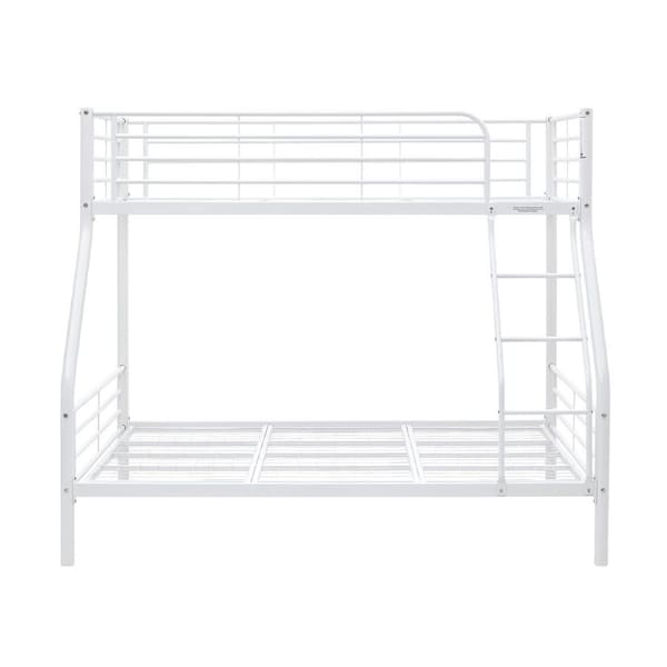 Sams Single Double Metal Bunk Bed Frame White