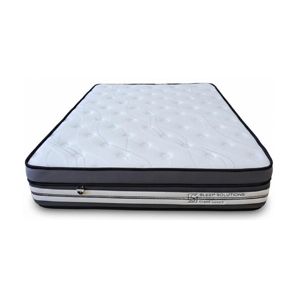 Grand Luxury Queen Mattress Medium Euro Top 5 Zone Pocket Spring Cooling Gel