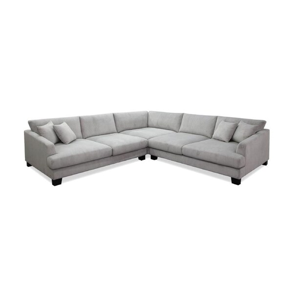 Orio 4 XL Seater Corner Sofa Lounge Set Light Grey