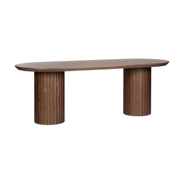 Vanessa 220cm Oval Dining Table Walnut