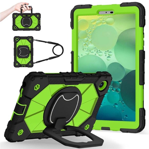 Catzon Tablet Case for Lenovo Tab One / K9 8.7 Inch Shockproof Case with Strap-BlackYellowGreen