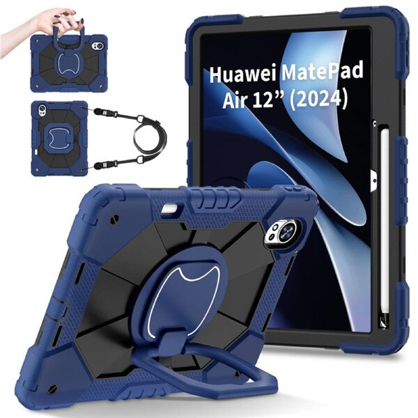 Catzon Tablet Case for Huawei MatePad Air 12In Shockproof Case with Strap-NavyBlueBlack