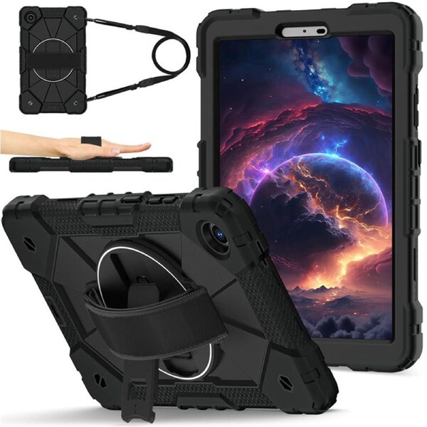 Catzon Tablet Case for Lenovo Tab One / K9 8.7 Inch Shockproof Case with Strap-BlackBlack