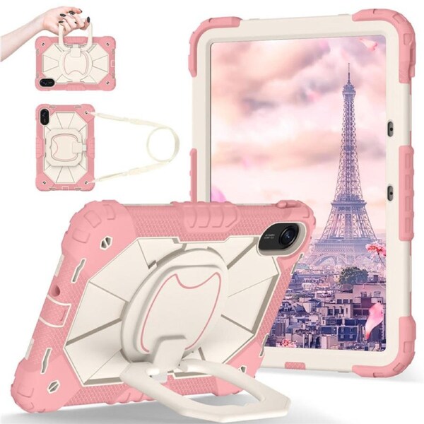 Catzon Tablet Case for Redmi Pad2 11In Shockproof Case with Strap-RosyGoldBeige