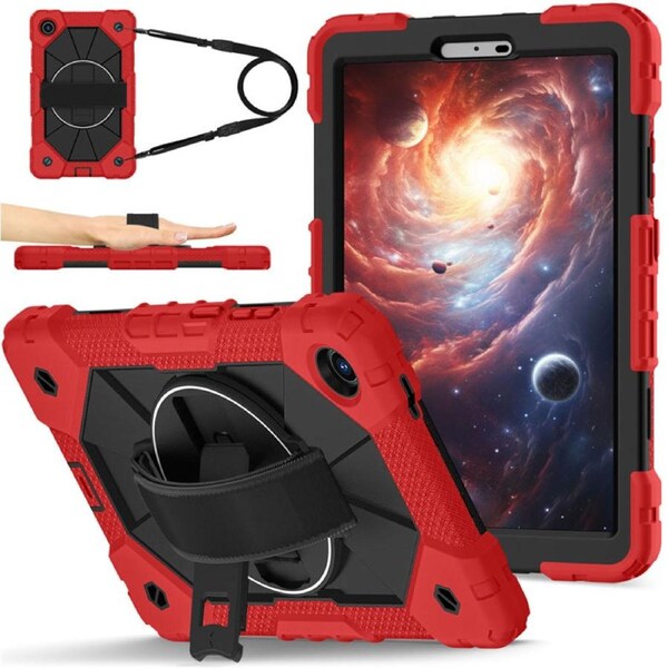 Catzon Tablet Case for Lenovo Tab One / K9 8.7 Inch Shockproof Case with Strap-RedBlack