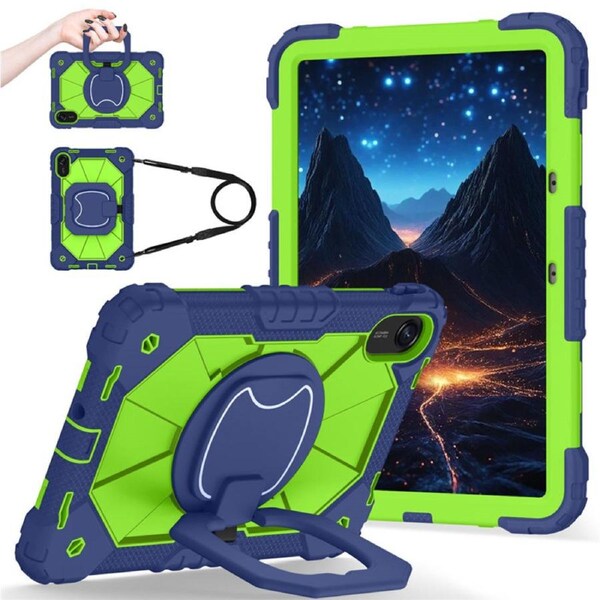 Catzon Tablet Case for Redmi Pad2 11In Shockproof Case with Strap-NavyBlueGreen