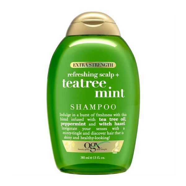 OGX Refreshing Scalp + Tea Tree Mint Shampoo 385mL – Extra Strength
