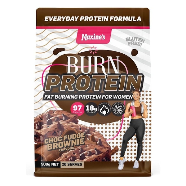 Maxines Burn Protein Choc Fudge Brownie 500g