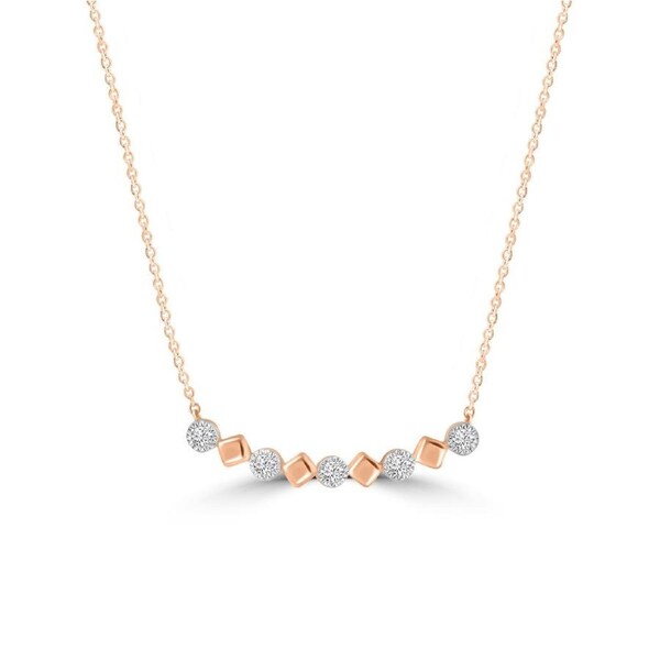 Necklace with 0.15ct Diamonds in 9K Rose Gold