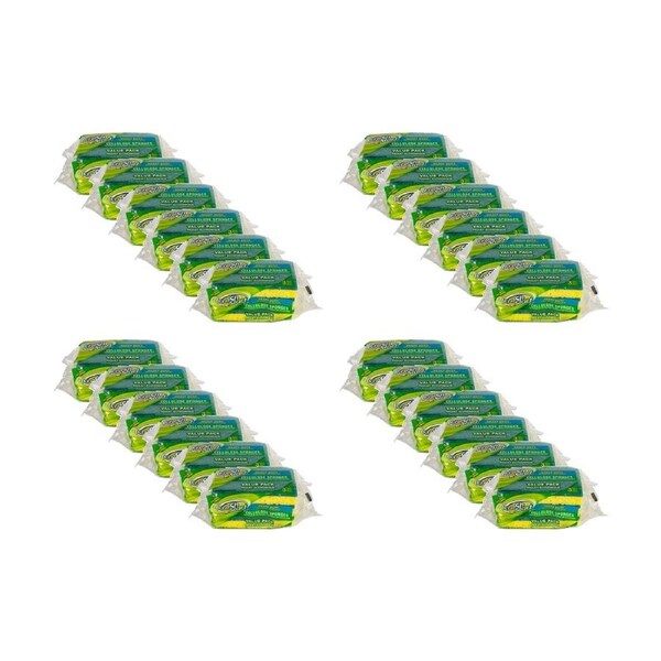 24x 3pc Fresh Start Heavy Duty Grime-Removing Cleaning Sponges Cellulose