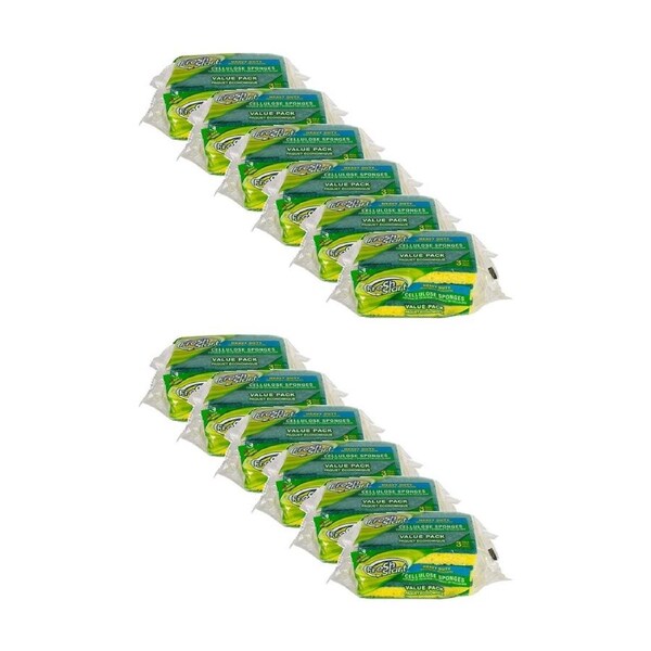 12x 3pc Fresh Start Heavy Duty Grime-Removing Cleaning Sponges Cellulose
