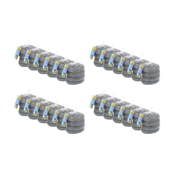 24x 4pc Fresh Start Mesh Cleaning Scourers Scrubbers Stainless Steel