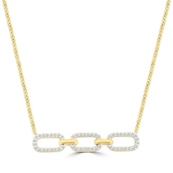 Diamond Necklace with 0.20ct Diamonds in 9K Yellow Gold