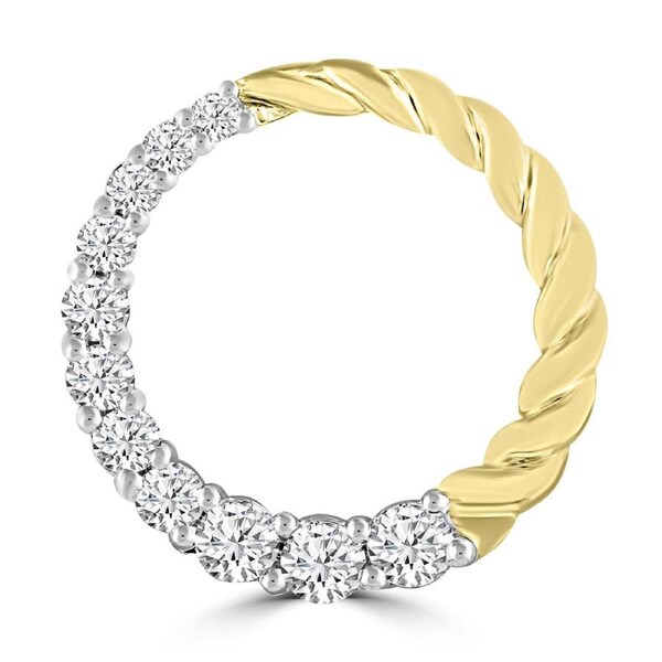 Diamond Pendant with 0.50ct Diamonds in 9K Yellow Gold