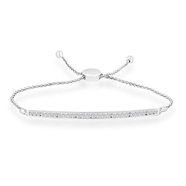 Diamond Bracelet with 0.75ct Diamonds in 9K White Gold