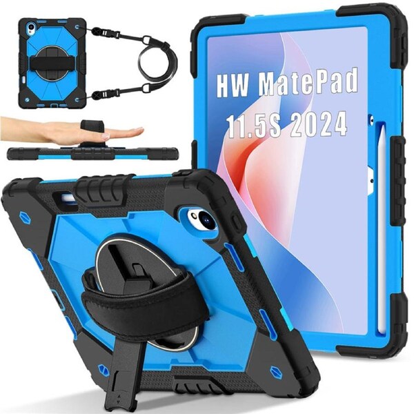 Catzon Tablet Case for Huawei MatePad 11.5s Shockproof Case with Strap-BlackBlue