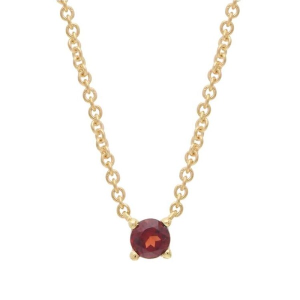 Garnet Necklace 40-45cm in 9K Yellow Gold
