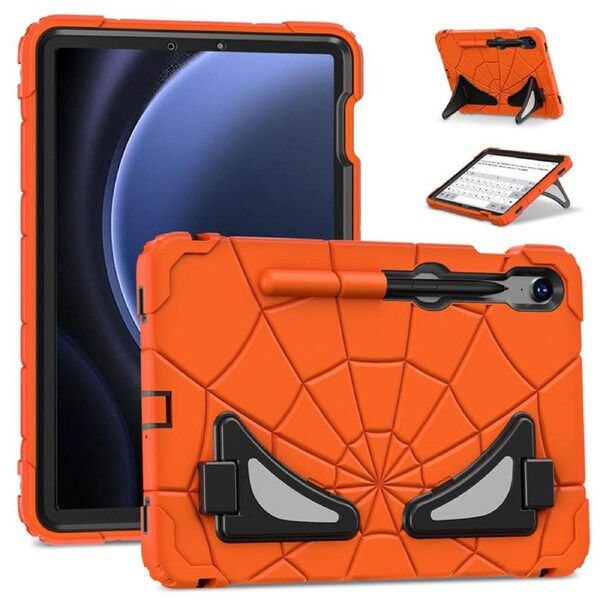 Catzon Tablet Case SpiderMan for Samsung Galaxy Tab S9 / S9FE / S10FE / S10 Lite Shockproof Case-OrangeBlack