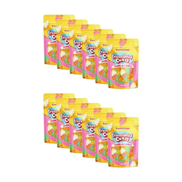 12PK Candy Cove Freeze Dried Ice Cream 50g Candy/Lollies/Gummies
