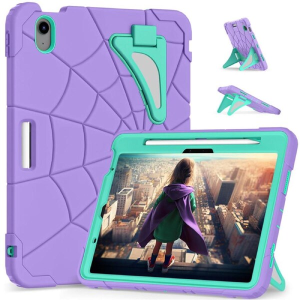 Catzon Tablet Case SpiderMan for iPad Air 11Inch M2 / M3 Shockproof Case-PurpleGreen