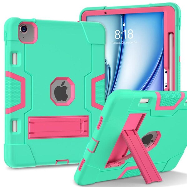 Catzon Tablet Case for iPad Air 11Inch M2 / M3 Shockproof Case-GreenRosyRed
