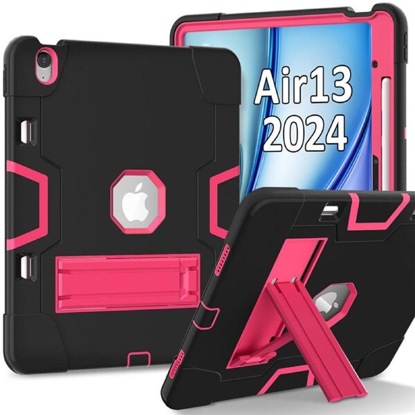 Catzon Tablet Case for iPad Air 13Inch M2 / M3 Shockproof Case-BlackRosyRed