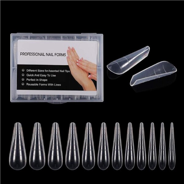 Building Nail Mold Tip Full Cover Dual Forms Acrylic Poly Tap Gel X 120pcs ST-11