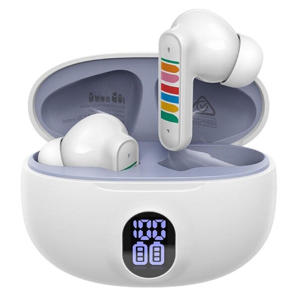 DULL Co. TWS Earbuds - With Digital Display Charging Case [DUATWSU953WHI]