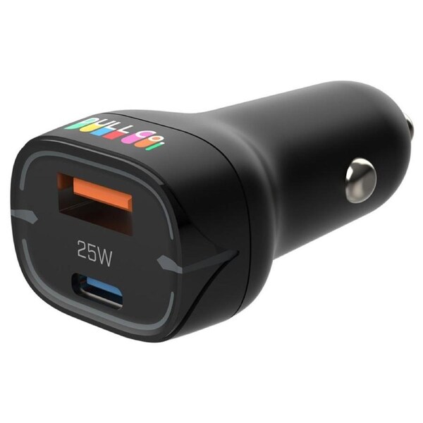 [DUPC25U933BLA] DULL Co. 25W Dual Port Car Charger - With Power Delivery and PPS