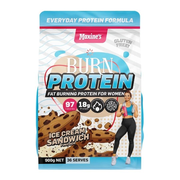 Maxines Burn Protein Ice Cream Sandwich 900g