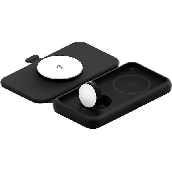 Cygnett MagTravel 3-in-1 Wireless Charger Foldable Black