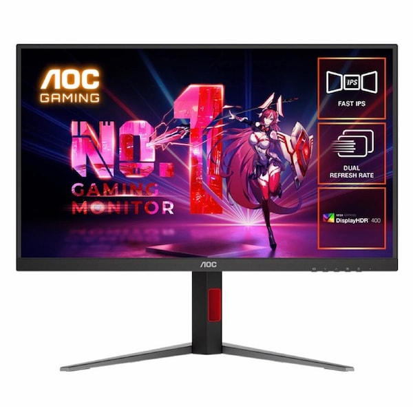 AOC 27in UHD Fast IPS 160Hz / FHD 320Hz Dual Refresh Rate FreeSync Gaming Monitor (U27G4)