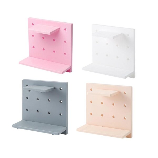 4PCS Pegboard Storage Rack Hanging Shelf Home Office Durable Space Saving Use