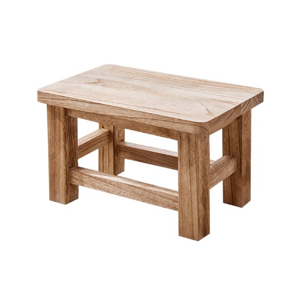 Solid Wood Small Bench Living Room Low Stool Shoe Bench Sturdy Space ...