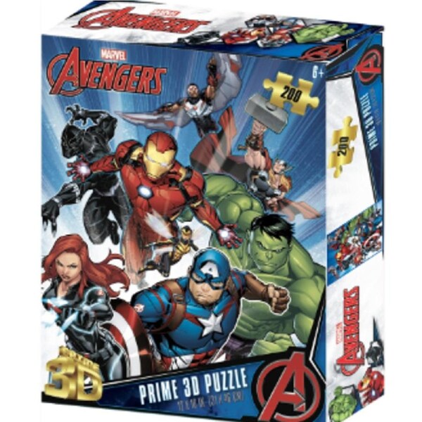 Prime3D Lenticular Marvel Avengers 200 Piece Jigsaw Puzzle 46x31cm