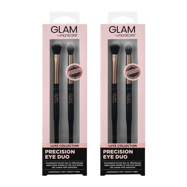 Manicare Glam Luxe Precision Eye Duo Eyeshadow Brushes – 2 Sets