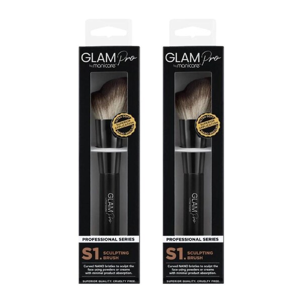 Manicare Glam Pro S1 Sculpting Brush Professional Series – Pack of 2