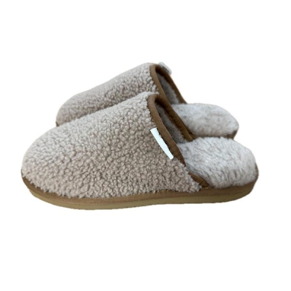 100% Australian Merino Sheepskin Curly Scuffs Moccasins Boucle Slippers Slip On UGG - Chestnut Large