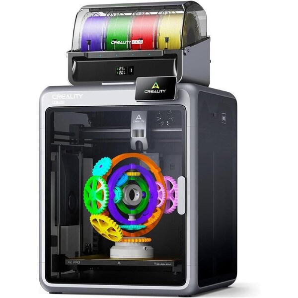Creality K2 Pro Combo 3D Printer, Multicolor Color Printing with CFS, 600mm/s High-Speed Print Speed, Auto Leveling, Active Chamber Heating,-Printing Size: 300 x 300 x 300mm