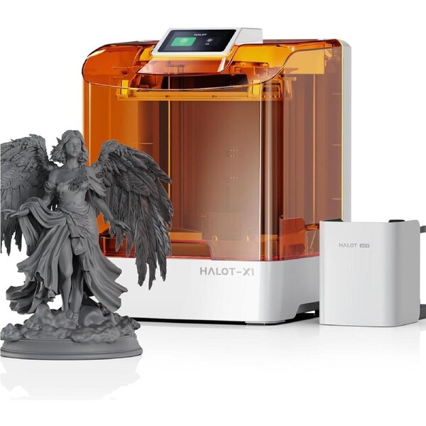 Creality Resin 3D Printer Halot-X1 Combo, Intelligent Resin Management, 10.1" 16K Mono LCD, 14 x 19 micrometre , 170 mm/h High-Speed Printing, Intelligent Resin Management