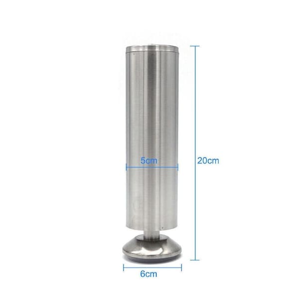 Stainless Steel Replacement Round Cupboard Table Sofa Bed Feet Furniture Legs - 4x 4 x 200mm Legs