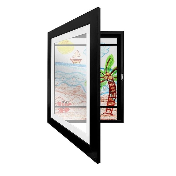 Art Frames Hold 150 Pictures Art Projects Wooden Artwork Display Black Art Frame