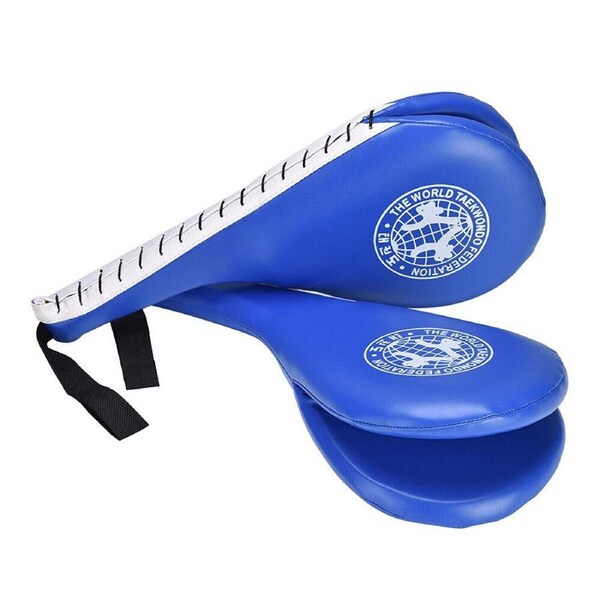 Adult Kickboxing Double Kick Training Paddle Pad Taekwondo Target Do Karate Tae Kwon Pad Blue