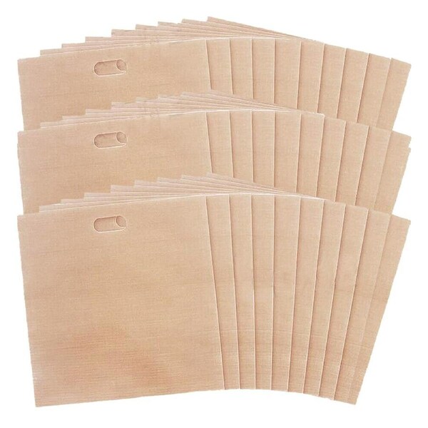 Reusable Toaster Bag Gluten Free Bread Bag Sandwich Toasting Brown Bags 50pcs