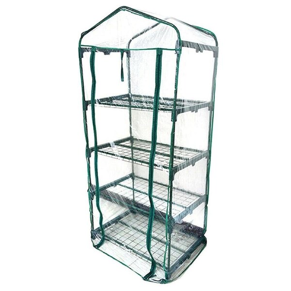 Greenhouse PVC Cover Outdoor Garden Plant Flower Growth House Cover 4 Tier
