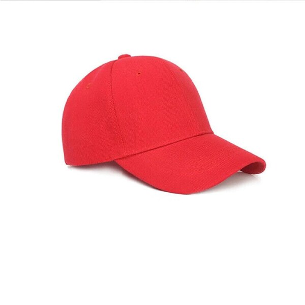 Summer Multi-colour Shade Baseball Cap Outdoor Peaked Sun Visor Hat Red