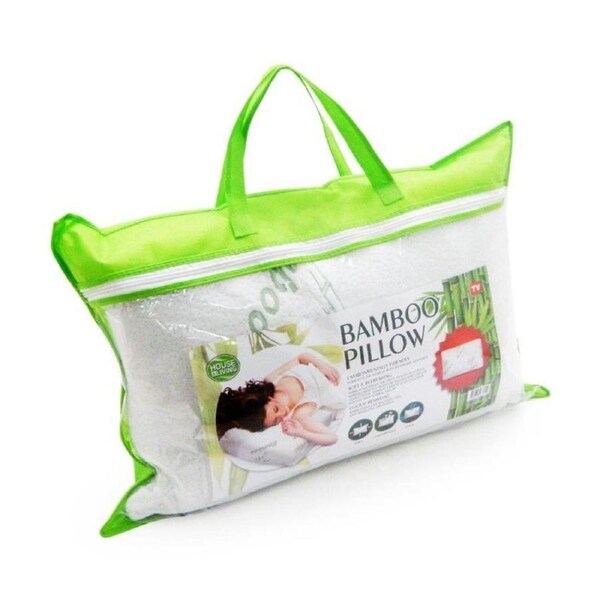 Braz Bamboo Flat Breathable Cooling Comfort Sleeping Pillow 40x60x12cm