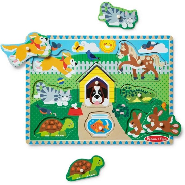 Melissa & Doug Pets Peg Puzzle 8 Piece