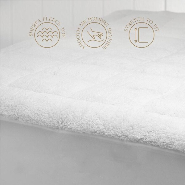 Odyssey Sherpa Fleece Mattress Topper Queen